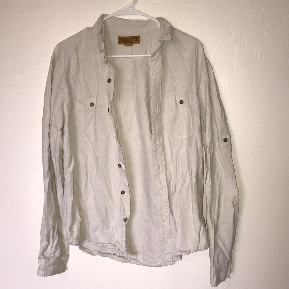 Oversized off white button down